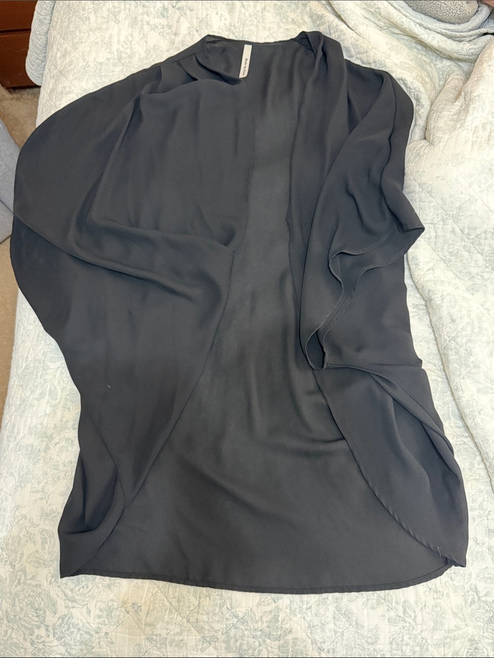 Black Lightweight Open-Front Women's Kimono
